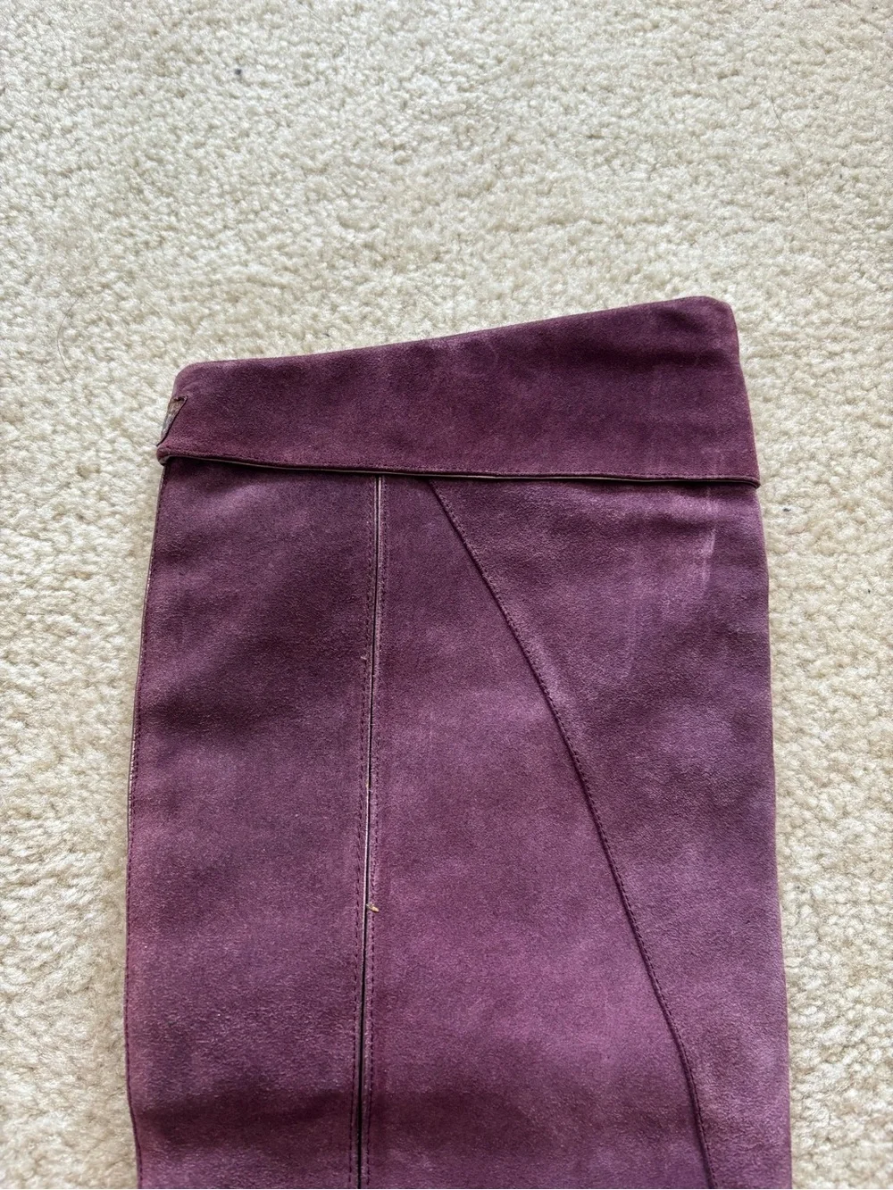 Diesel Plum Suede Tall Boots